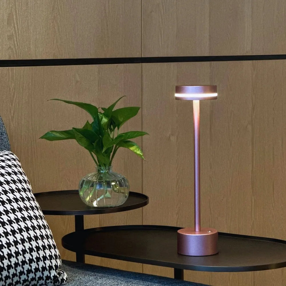 Rechargeable LED Table Lamp Aluminium 31 x 8 cm | 5 Colours, Touch Dimmable | 12-16 Hour Battery, USB Cordless 6