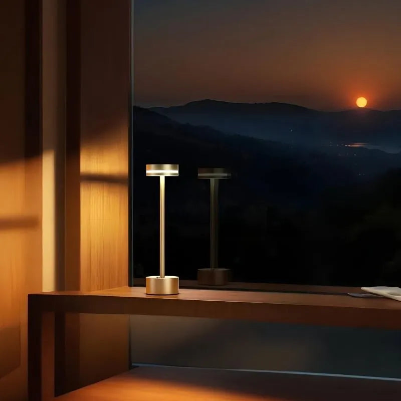 Rechargeable LED Table Lamp Aluminium 31 x 8 cm | 5 Colours, Touch Dimmable | 12-16 Hour Battery, USB Cordless 1