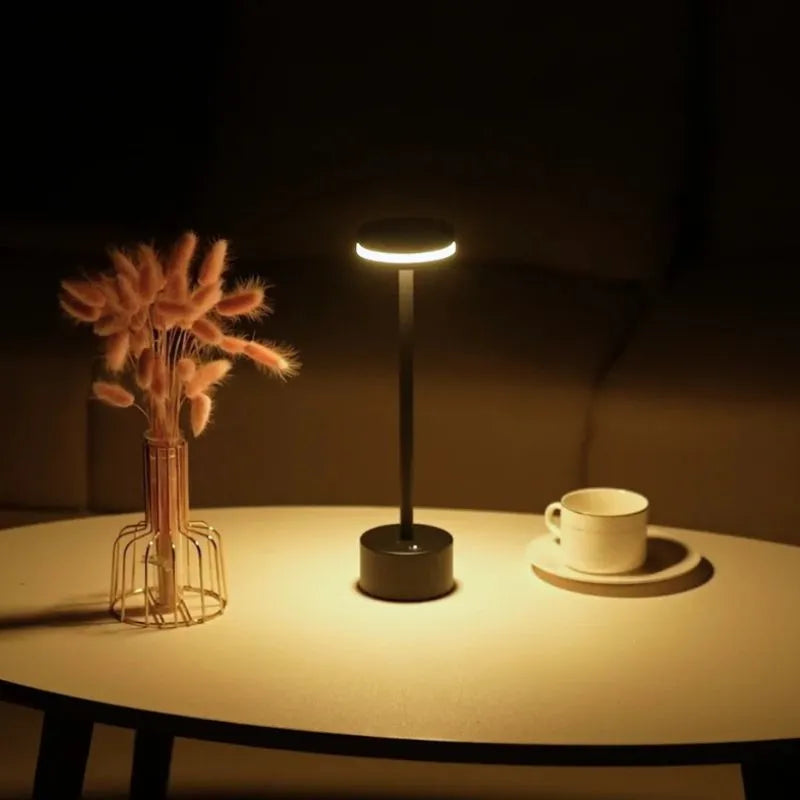 Rechargeable LED Table Lamp Aluminium 31 x 8 cm | 5 Colours, Touch Dimmable | 12-16 Hour Battery, USB Cordless 12