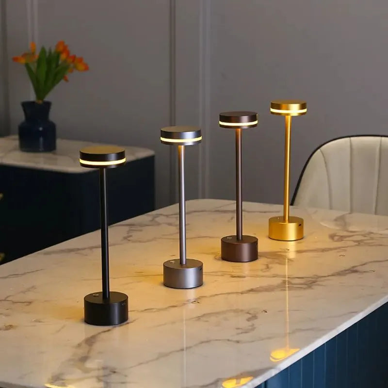 Rechargeable LED Table Lamp Aluminium 31 x 8 cm | 5 Colours, Touch Dimmable | 12-16 Hour Battery, USB Cordless 14