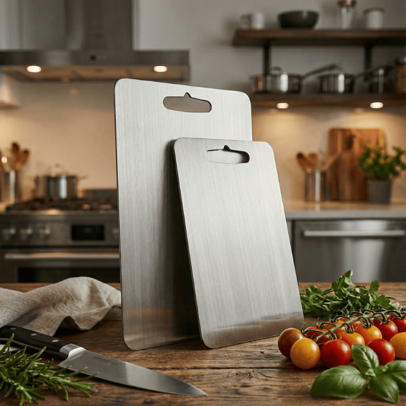 Titanium Cutting Board Rustproof Non-Porous with Odourless Surface 1