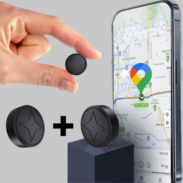 Trackpod bil GPS-tracker: Lille, magnetisk tracker til realtidssporing, diskret og sikkert fastgjort til køretøjet.