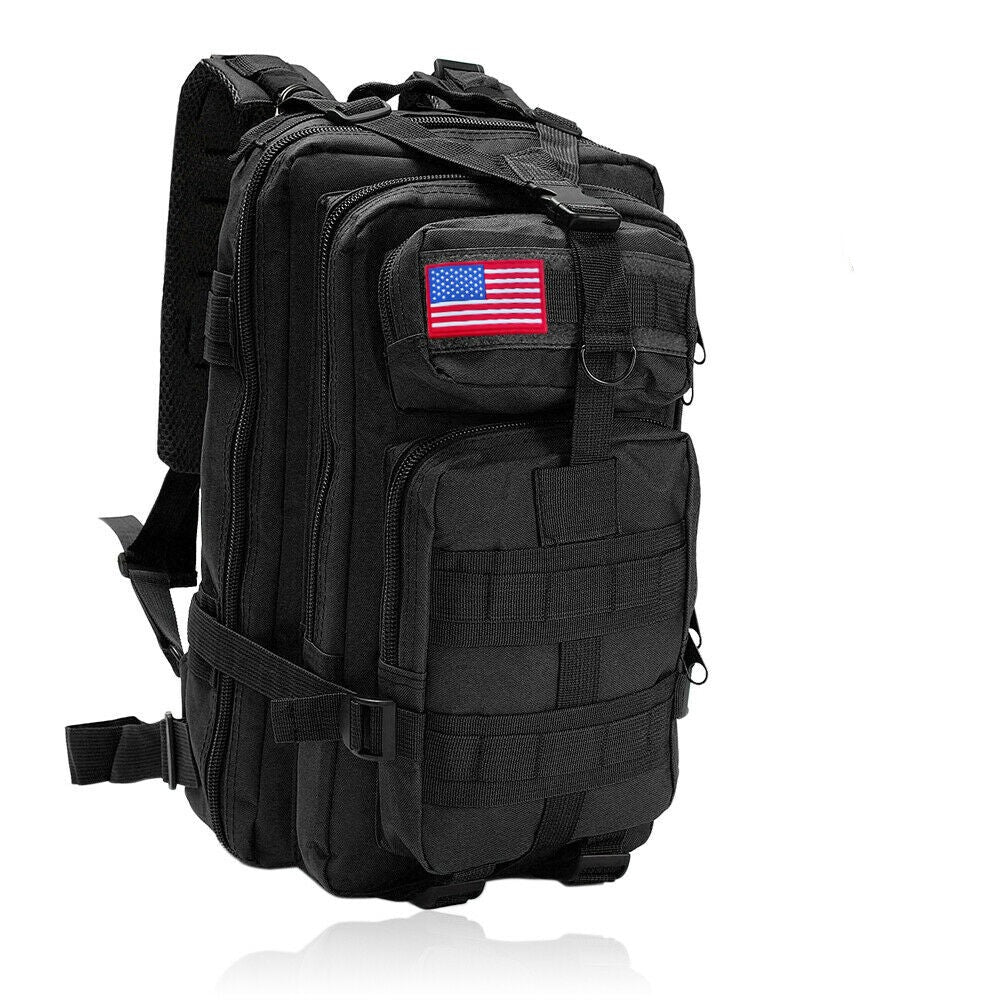 Tactical Rucksack Waterproof Fabric | 30 Litre Capacity, 45 x 23 x 25 cm | MOLLE Webbing, Compression Straps & Padded Back 1