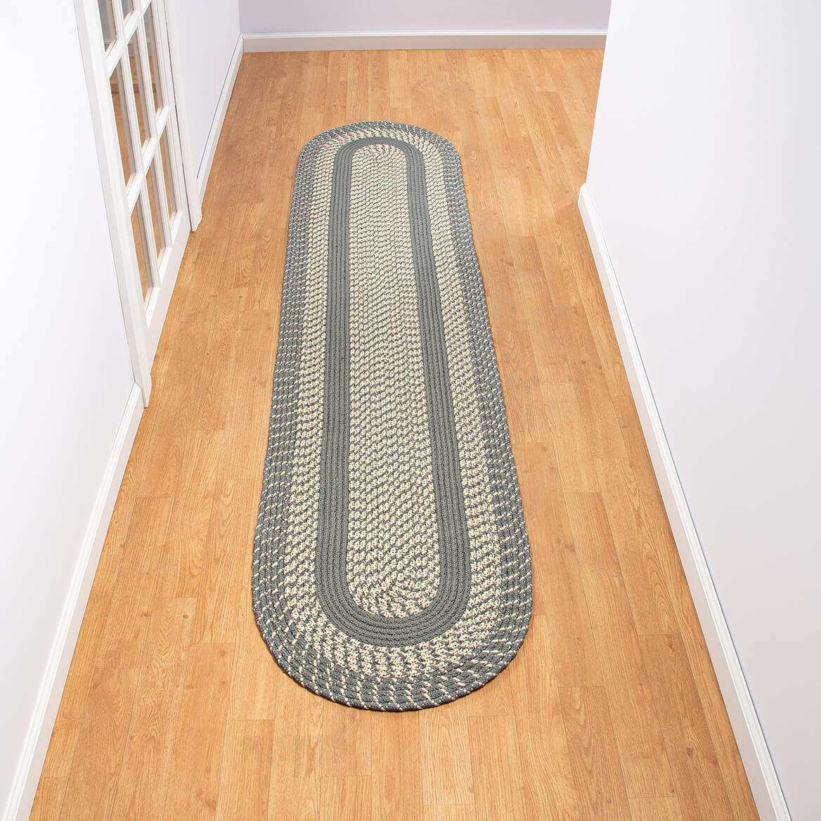 Braided Rug Polyester | Round, Oval & Runner Sizes 20"x30" to 5' x 7' | Reversible Two-Tone Country Design, 5 Colours 31