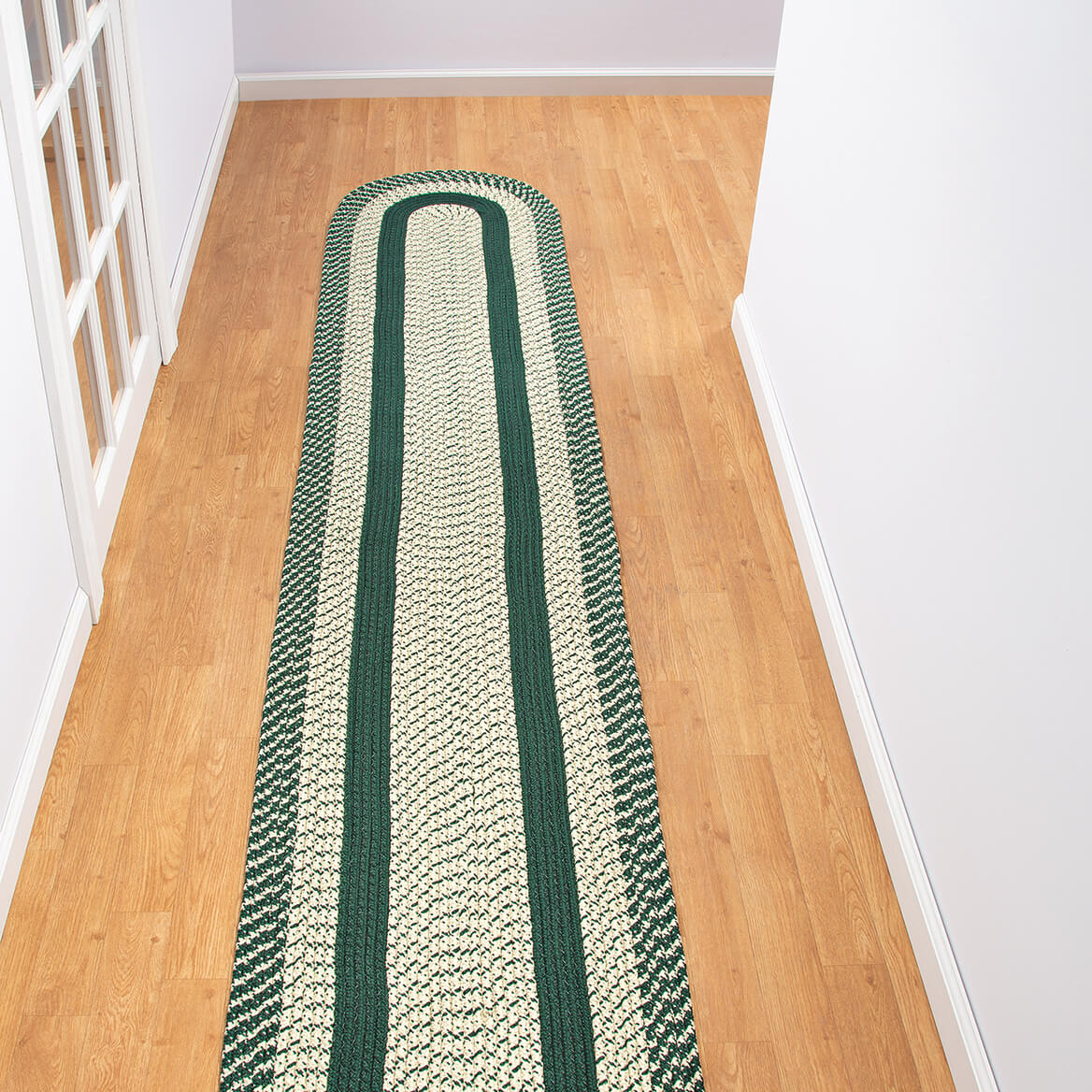 Braided Rug Polyester | Round, Oval & Runner Sizes 20"x30" to 5' x 7' | Reversible Two-Tone Country Design, 5 Colours 38