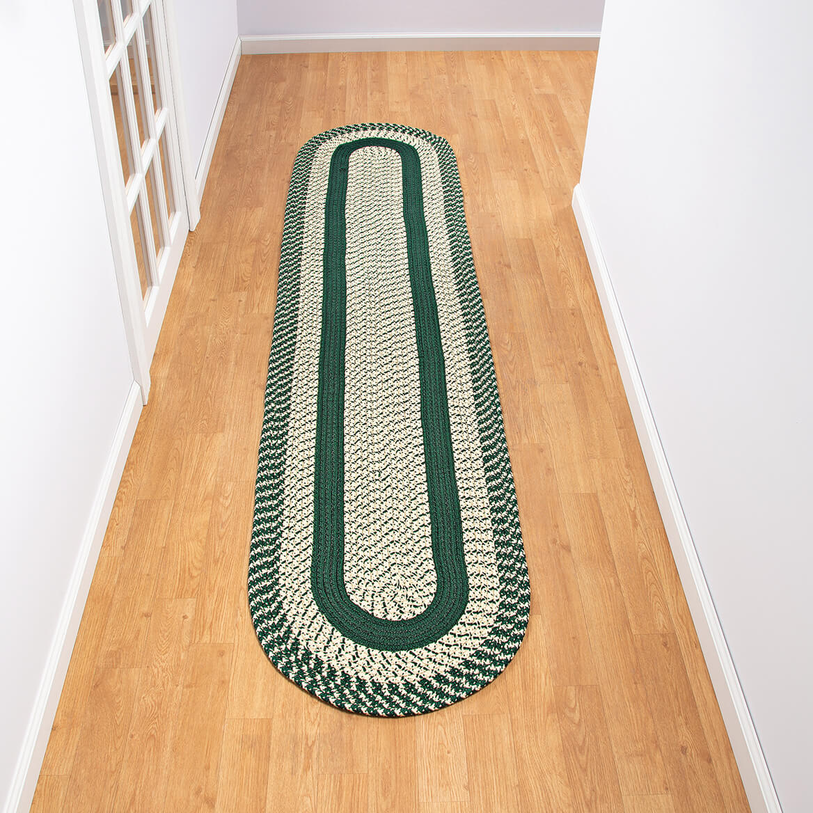 Braided Rug Polyester | Round, Oval & Runner Sizes 20"x30" to 5' x 7' | Reversible Two-Tone Country Design, 5 Colours 33