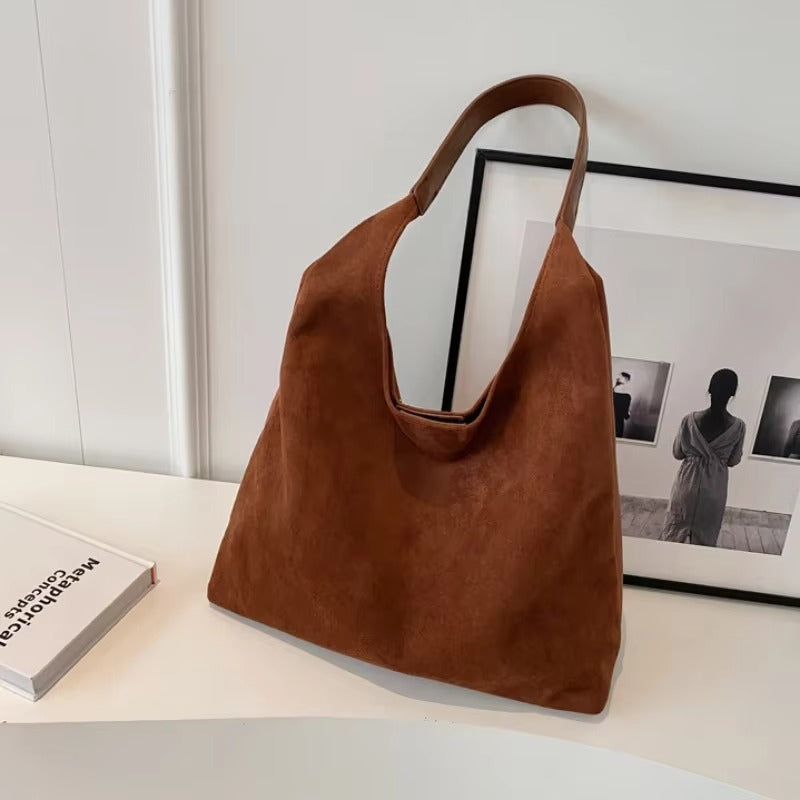Elegant Suede | Shoulder Bag For Women - Adjustable Strap Design